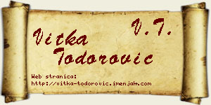Vitka Todorović vizit kartica